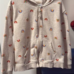 Kids Rainbow Print Hoodie S (6-7)